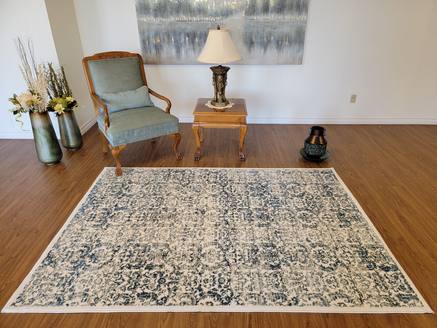 Airmont Damask-Eggshell Navy