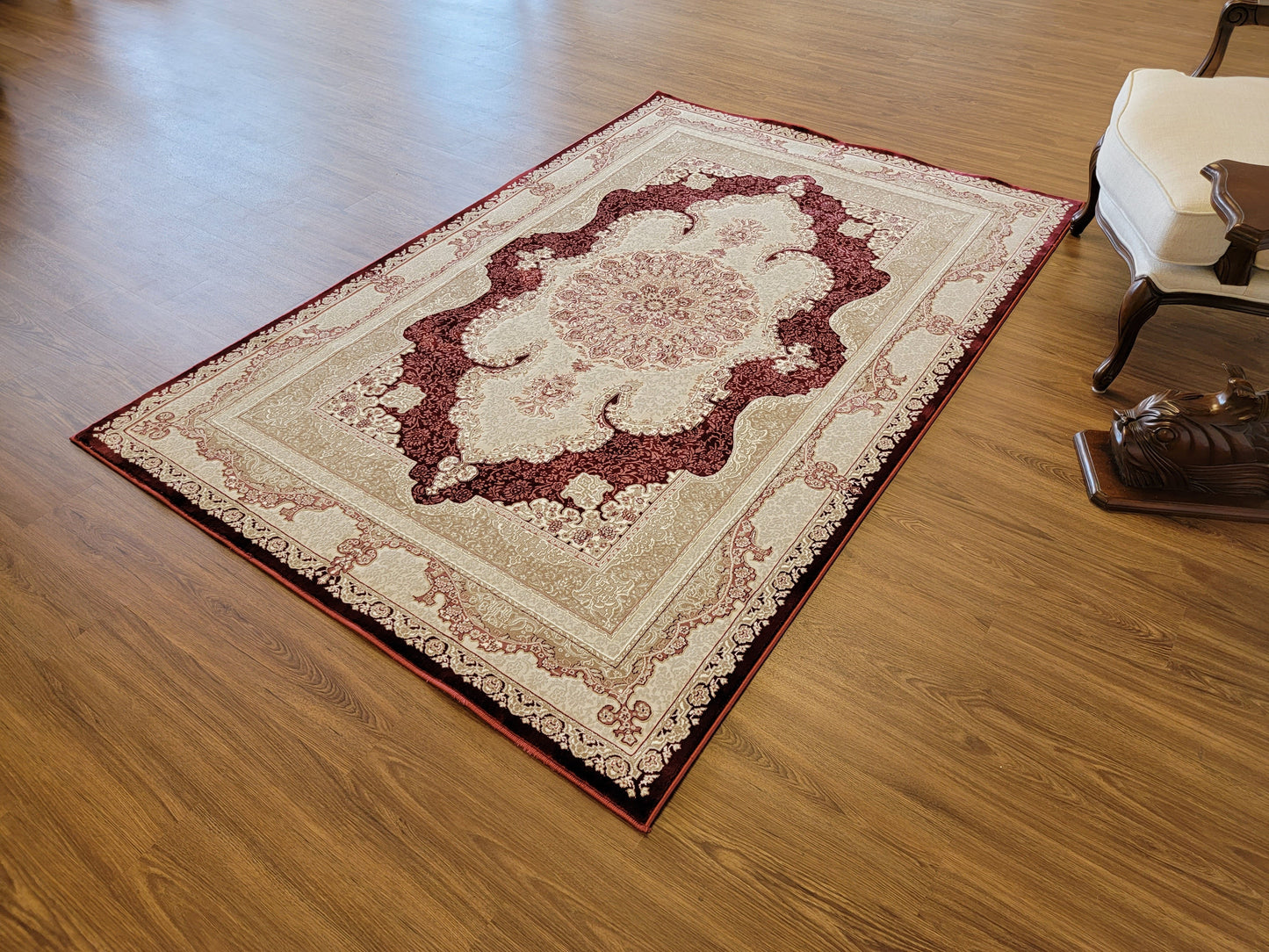 Avangard Oriental Area Rug. Beige, Brown, and Red