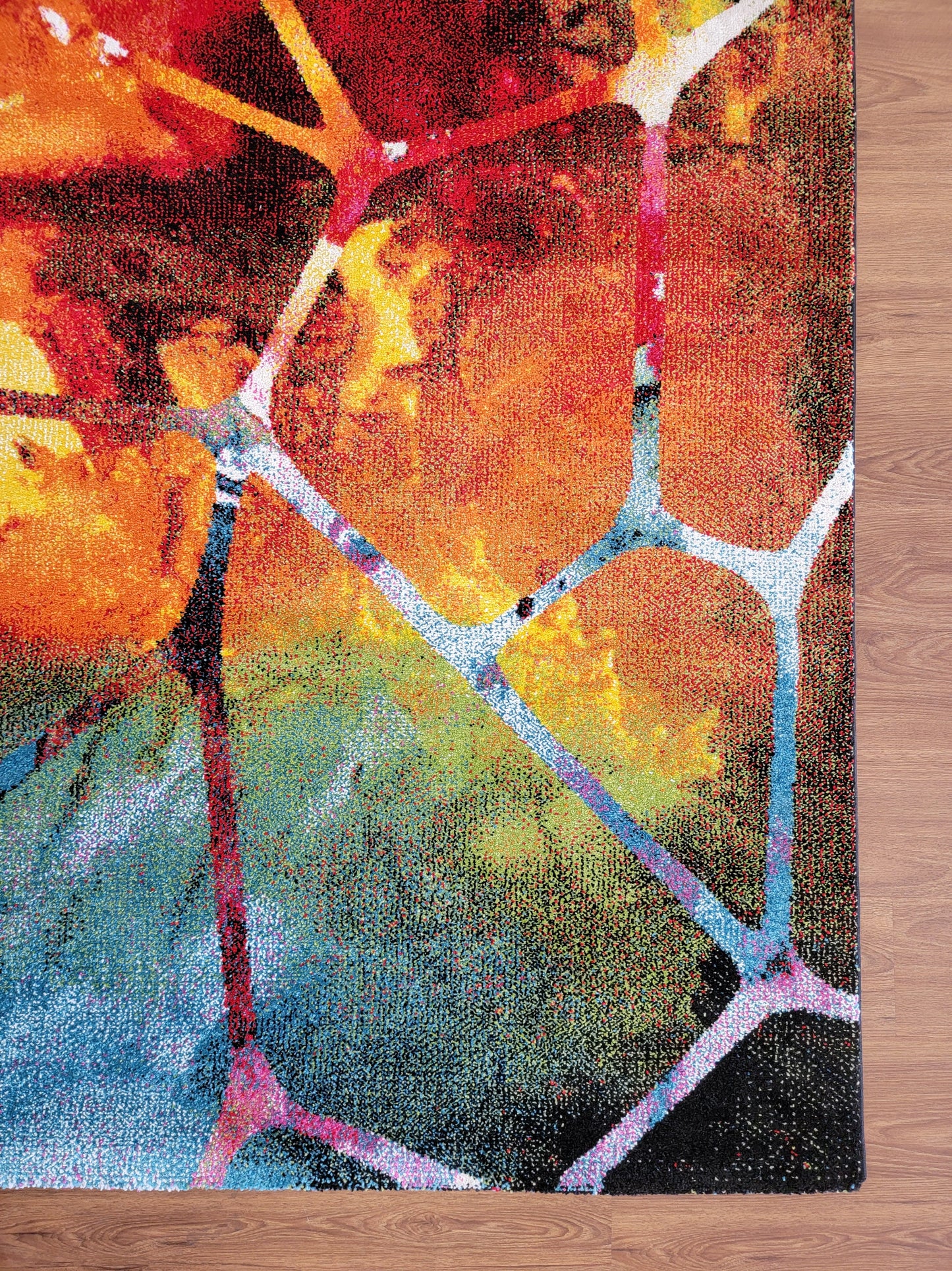 Diamond Art Geometric Area Rug. Combination of Multiple Colors