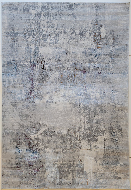 LaDome Abstract Area Rug. Light Gray and Dark Gray