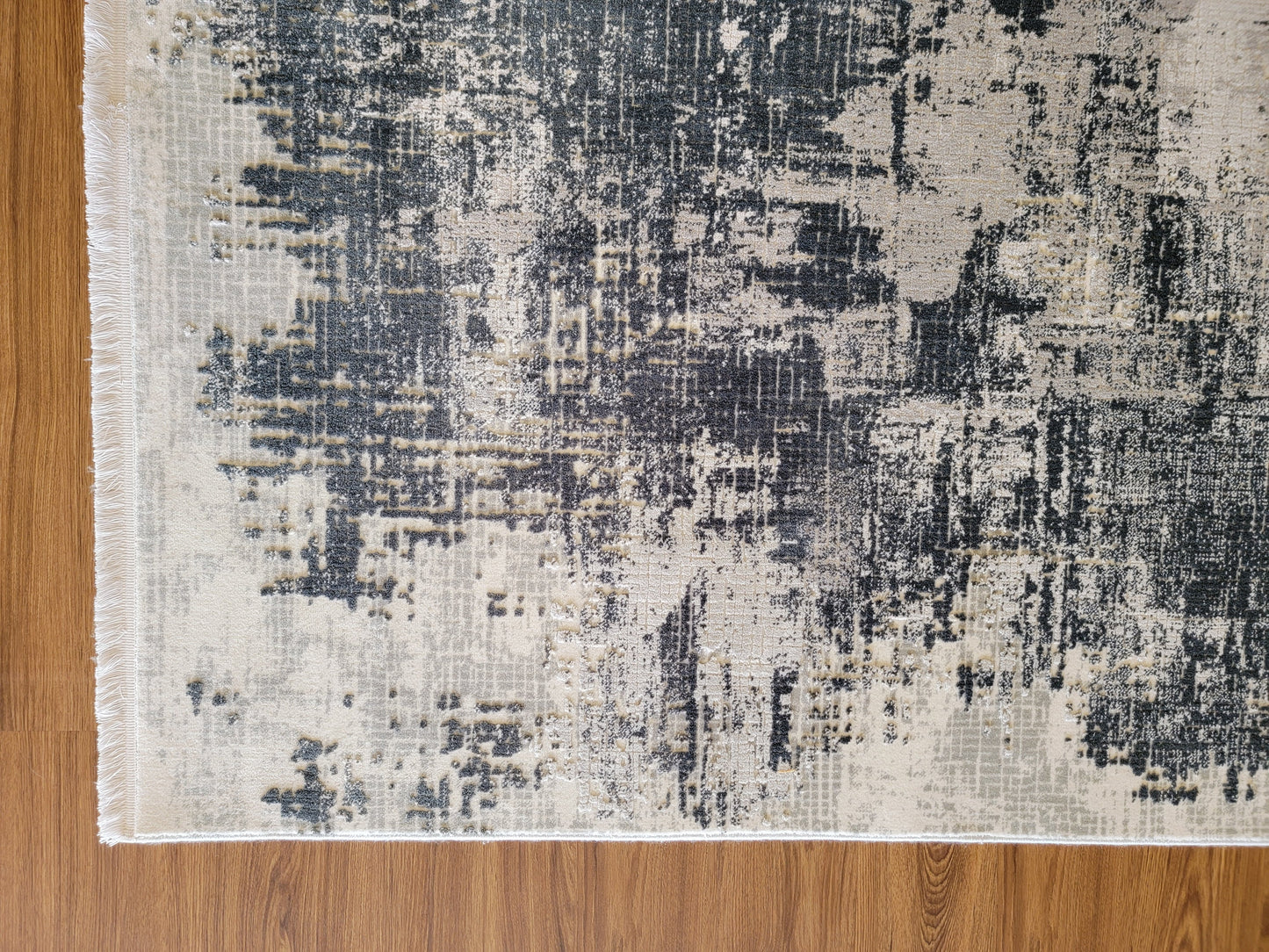 Maxim Abstract Area Rug. Light Gray, Slate Gray, and Charcoal