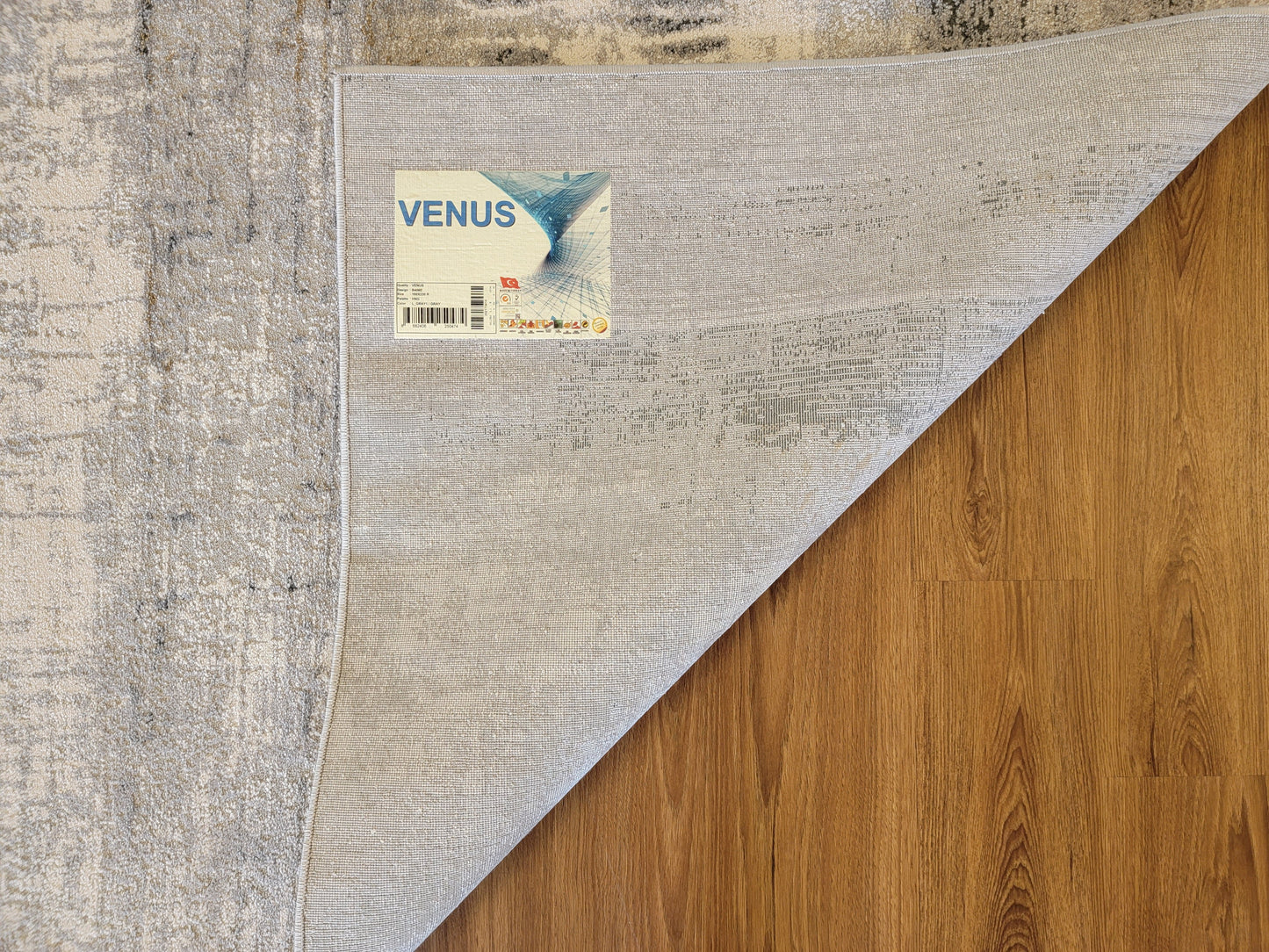 Venus Abstract Area Rug. Ash Gray and Dim Gray