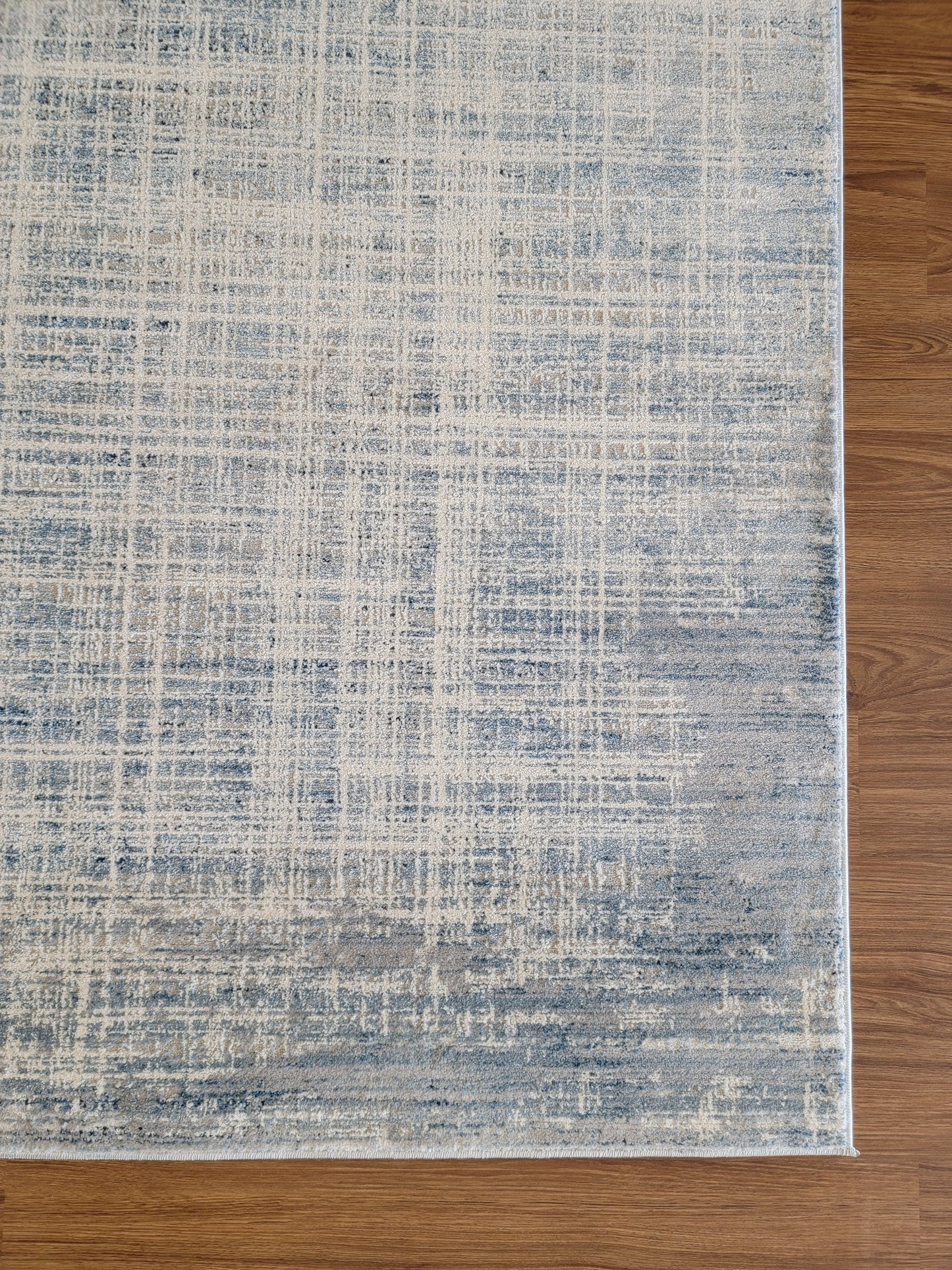 Venus Geometric Area Rug. Cobalt Blue and Gray